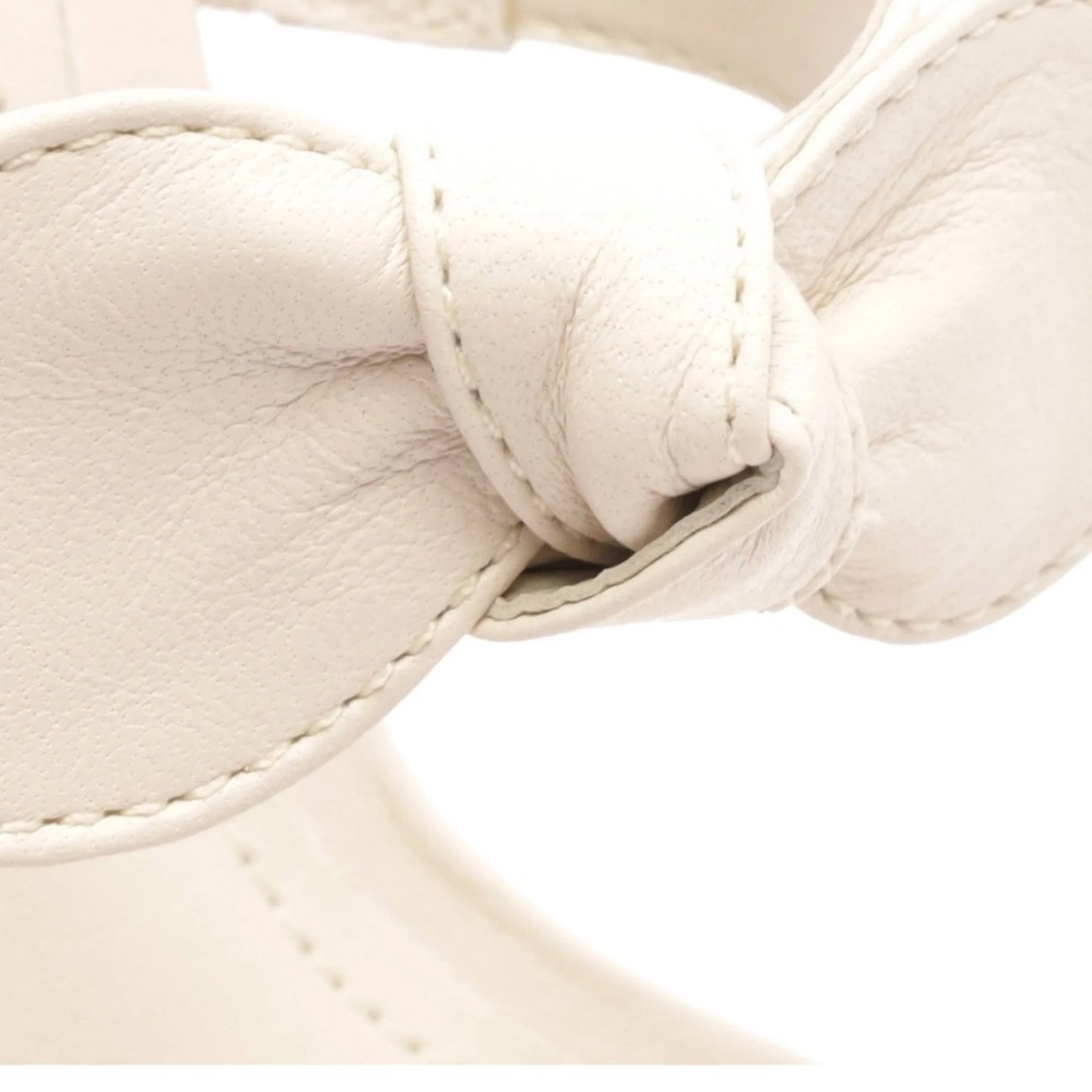 NIB SCHUTZ Alia High Nappa Leather Sandal - 8.5 / Pearl / Nappa Leather - Picture 5 of 8